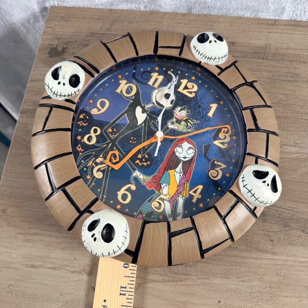 Disney Nightmare Before Christmas Wall Clock Jack Skellington Sally & Car Magnet